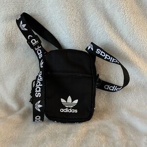 Adidas Black Belt Bag/Crossbody with Logo Strap
